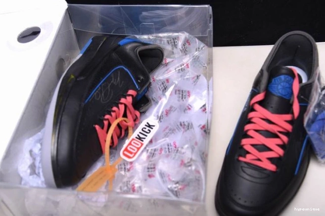 HYPE Low Off-White SP Jordan DJ4375-004 Blue Retro 2 Black 0729